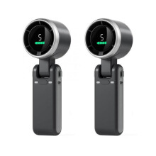 2X Handheld Turbo Fan, 5 Gear Wind, Battery Operated, to 12 Working Hours, Hand Fan with Air Turbo Tech Black