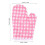 2St Kids Ovenhandschoenen Hittewerende Polyester Roze 2