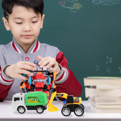 6St Grappige ABS Mini Auto Speelgoed, Terugtrekmechanisme 2