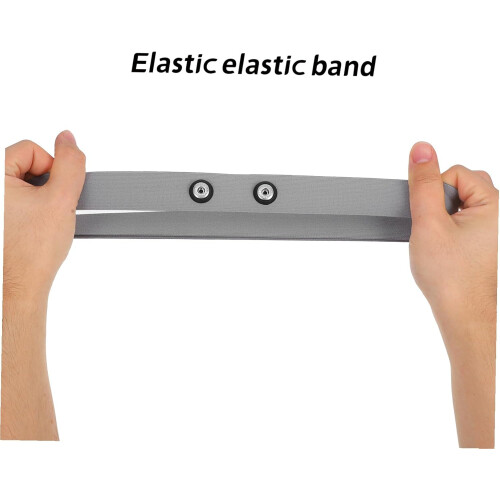 Justerbart elastiskt sportbröstband monitorsensorband för utomhusträning grå 2