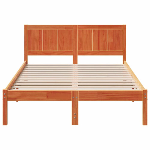 VidaXL vidaXL Bed Frame Brown 135 x 190 cm Solid Pine wood 1