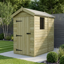 4 x 5 Apex Shed Tanalised (Single Door, With Windows)