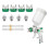 Feed Paint Spray Gun Kit with 4 Replaceable Nozzles 1.4/1.7/2.0/2.5mm, High Atomization Pneumatic Air Paint Sprayer 2