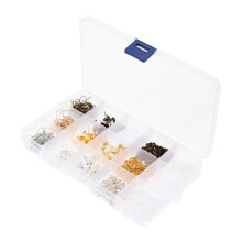 1Box Handgemaakte Oorbelaccessoires Van Legering En Siliconen