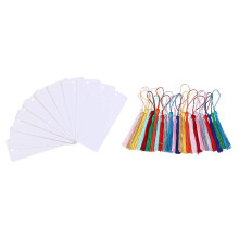 48St Wit Papieren DIY Boekleggers Met Tassel Voor Creatief Handwerk