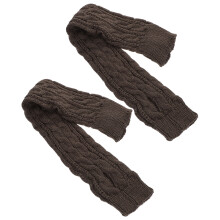 1Paar Winter Vingerloze Mouwen, Gebreide Donkergrijze Sleeve