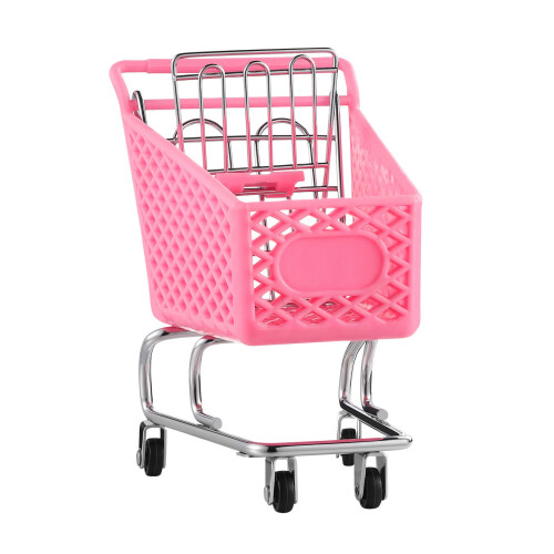 1Mini Winkelwagen Opbergmand Speelgoed Desktop Rood