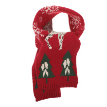 1Kids Scarf Kerst Rood Gebreide Winterse Sjaal