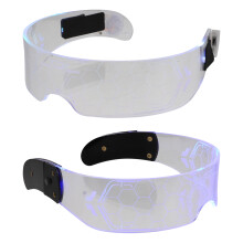 2St Draagbare LED Zonnebrillen Lichtgevende Feestaccessoires