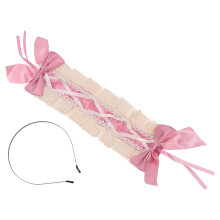 1St Roze Kant Haarband Lolita Stijl Lichtgewicht Hoofdband Voor Foto's