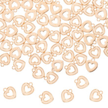 100St Gouden Hart Hanger Sieraden DIY Charms Voor Armbanden Kettingen
