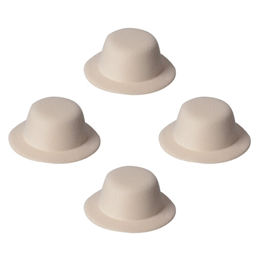 4St Formele Haar Hoeden in Beige Voor Thuis Knutselen