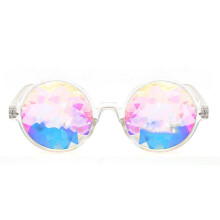 Kaleidoscope Glasses Rave Festival Party Sunglasses Diffracted Lens-Transparent
