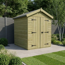 4 x 6 Apex Shed Tanalised (Double Door, No Windows)