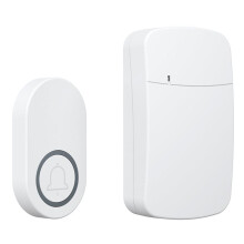 Outdoor Wireless IP44 Doorbell 38 Ringtones Melodies 200m Range Doorbell for Welcome Home Door Bell US Plug White