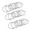 30X Quality 50mm Keyring Split Ring Set Heavy Duty Large Nickel Key Loop Sprung Hoop 1