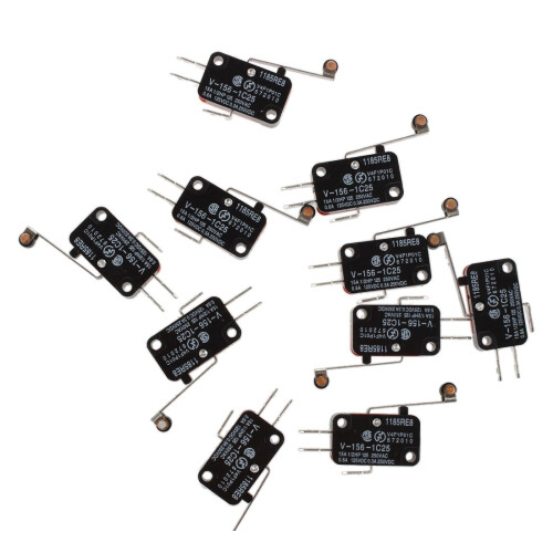 10 Pcs Micro Limit  Long Hinge Roller Lever Arm Snap Action LOT