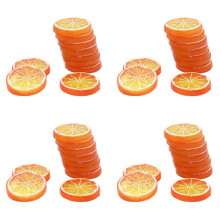 40 Pcs Fake Lemon Slice Artificial Fruit Highly Simulation Lifelike Model for Home Party Decoration Orange