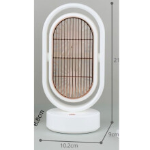 Paarse bureauventilator met dubbele kop, USB-oplaadbaar, 3 snelheden, luchtcirculatie