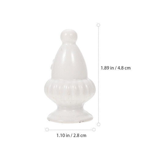 2St Creatieve Lamp Finial Accessoires Met Elegante Witte Afwerking 1