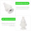 2St Creatieve Lamp Finial Accessoires Met Elegante Witte Afwerking 5