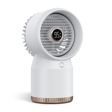 Ventilatore nebulizzatore USB bianco, raffreddamento ad acqua, display digitale, silenzioso da scrivania