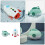 2St Duikboot Speelgoed Badplezier Baby Shower Accessoire Plastic 4
