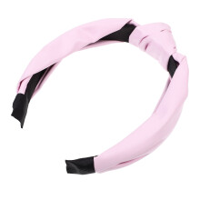 1PU Roze Leren Haarband Anti-Slip Hoofdband Dames