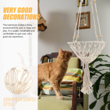 Handgeweven Kattenhangbed Khaki Kleur Ademend En Duurzaam