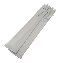 1Paar Grijze Nylon Zomerse Arm Sleeves Voor Vrouwen Uv-Bescherming