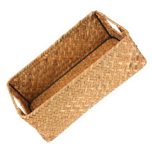 Woven Basket Organiser Voor Bureau, Handgevlochten En Stevig