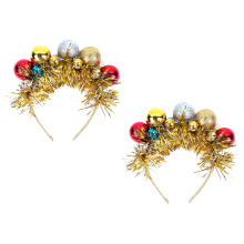 2St Kinder Kerst Haarband Klassieke Gouden Kerstversiering