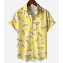 (2XL, 10) 2025-SS Men's Funny Printed Hawaiian Shirt  Button Down Beach Top, Novelty Ugly Gag Gift