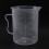 2X Measuring Jug 250ML Graduated Beaker Clear White Plastic Cup 5