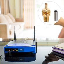 10 st. SMA honkontakt SMA rak kontakt för Bulkhead Crimp koaxialadapter
