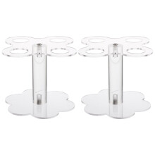 2St Transparante Ijs Cone Display Houder 4-Gats Stand Voor Feest