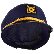 1Captain Hat Navy Polyester Voor Cosplay En Decoratief Gebruik