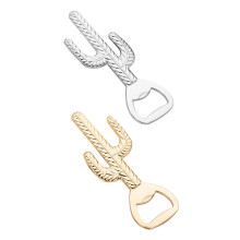 2St Zilveren Cactus Flesopener Zinc Alloy Voor Thuis & Bar