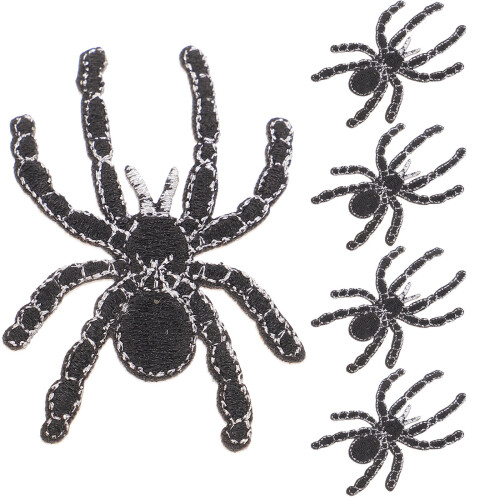 5St Lifelike Spider Patch Voor Feest En Kledingdecoratie