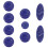 9St Creatieve Blauwe Knop Sluitingen Voor Saxofoon 1