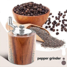 Hand Crank Salt and Pepper Mill with Adjustable Grinder for Kitchen 25-26