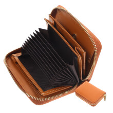 Ijlvolle Leren Wallet Met Multi-Kaart Slots En Organizer
