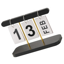 Bureaukalender Van Hout Met Herbruikbare Maand En Dag