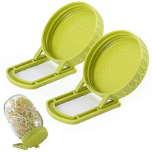 Sprouting Lids with Stand for Easy Growing, Plastic Lid for Wide Mouth Mason Jar, Seed Sprouter for Alfalfa & Broccoli Seeds 25-26