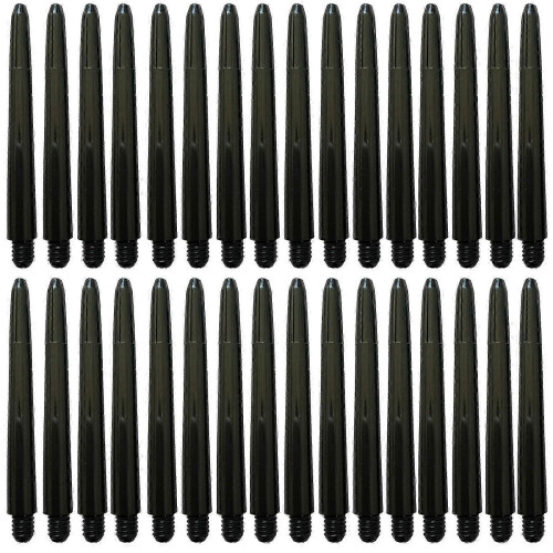 100pcs 2BA Universal Thread Dart Shafts - Black Nylon Plastic 26-27s