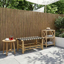 vidaXL Garden Bench 80 x 38 x 40 cm Bamboo Natural Rectangular