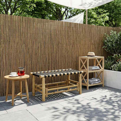 VidaXL vidaXL Garden Bench 80 x 38 x 40 cm Bamboo Natural Rectangular