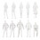 1:50 White Figures Architectural Model Human Scale HO Model Plastic Peoples,10 Pieces 1