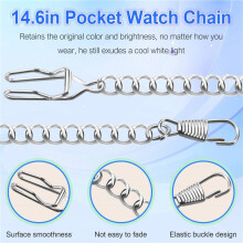 Retro Antique Vintage Pocket Watch Chain Silver