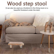 Wooden Step Stool for Adults, Bed Stool for High Beds, Kitchen, Bathroom, Closet, Great Wood Step S Women 25-26